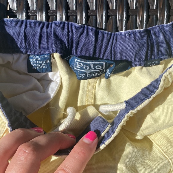 Hot boy summer Polo by Ralph Lauren yellow mens size small yellow shorts - Picture 3 of 6
